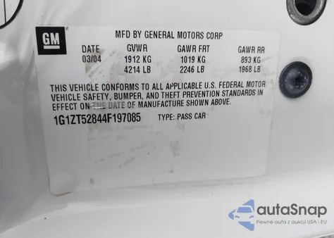 2004 Chevrolet Malibu Ls from USA, damaged, VIN 1G1ZT52844F197085